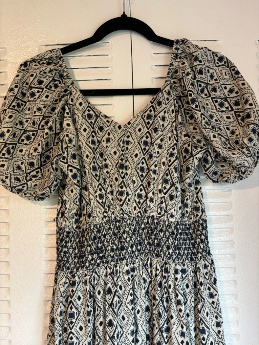 Devoted Boho Chic Maxi Dress – Puff Sleeve Smocked Waist | Size S - Picture 3 of 12